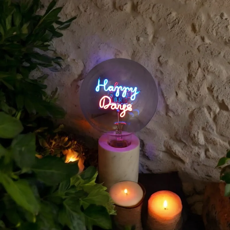 Ampoule décorative LED "Happy Days" - Message In The Bulb