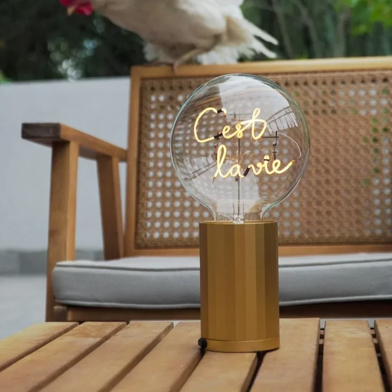Ampoule décorative LED - sans Fil "C'est la Vie" - Message In The Bulb