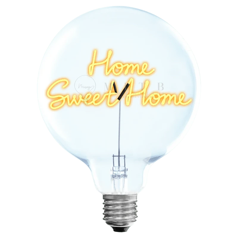 Ampoule décorative LED sans Fil "Home Sweet Home" - Message In The Bulb