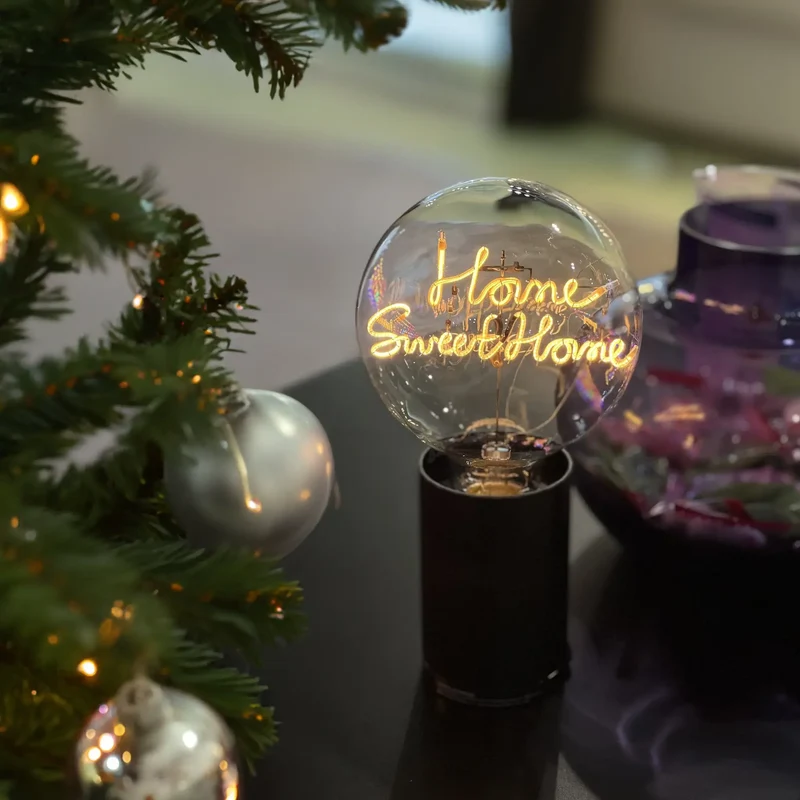 Ampoule décorative LED sans Fil "Home Sweet Home" - Message In The Bulb