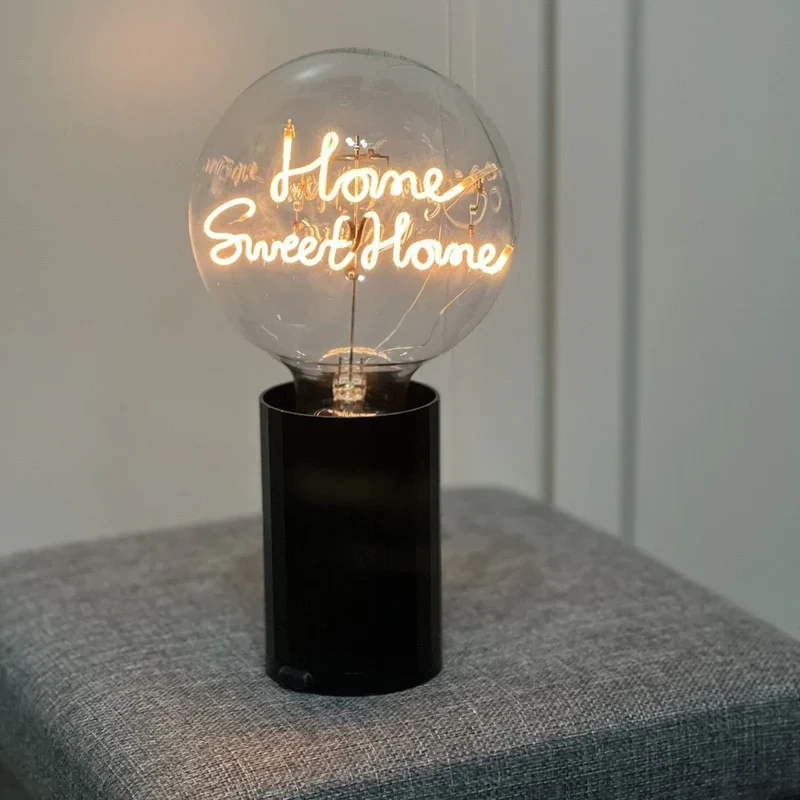Ampoule décorative LED sans Fil "Home Sweet Home" - Message In The Bulb