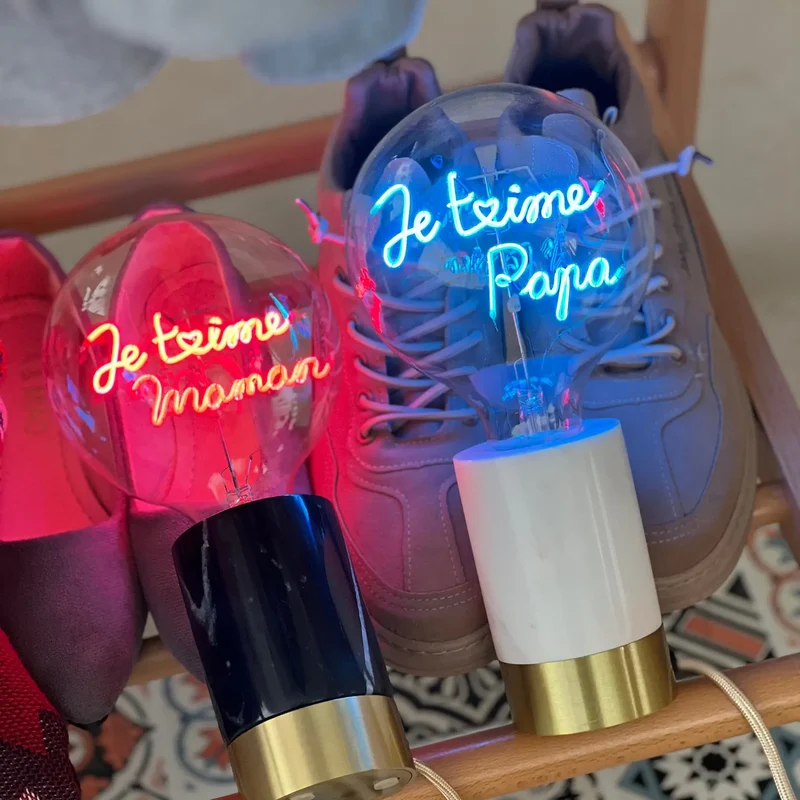 Ampoule décorative LED "Je T'aime Maman" - Message In The Bulb