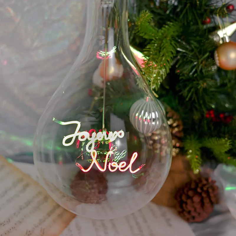 Ampoule décorative LED "Joyeux Noel" - Message In The Bulb