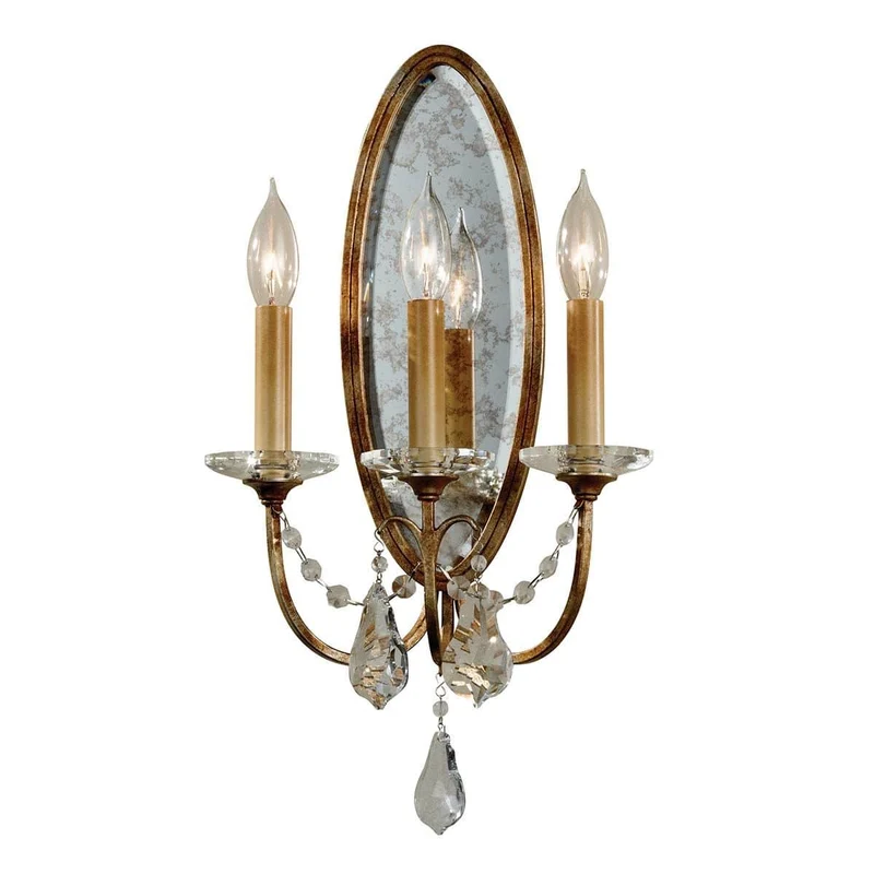 Applique murale bougeoir miroir