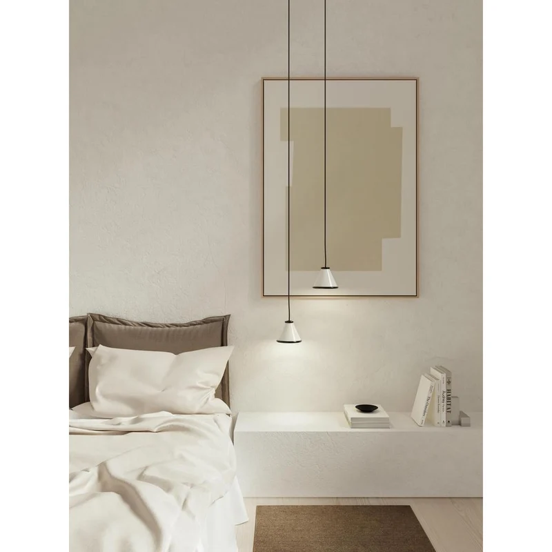BELLE Ø15 - PENDEL - BLANK HVID/BLANK SORT