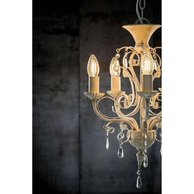 E14 4,7W Vintage LED Kerze gedrehtes Glas 2500K Dimmbar, Gold