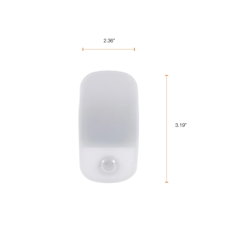 SYLVANIA LED Mini Automatic Plug-In Night Light with Sensor, Motion Activated, Dusk to Dawn, Warm White, Plug-In