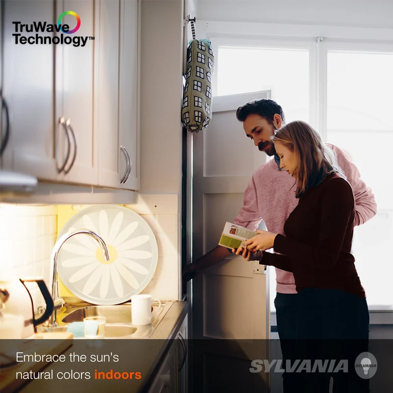 SYLVANIA TruWave Natural Series 3-Way Selectable 12" LED Under Cabinet Light Starter Kit, Soft / Cool / Daylight, Plug-in Adapter - 1 Pack