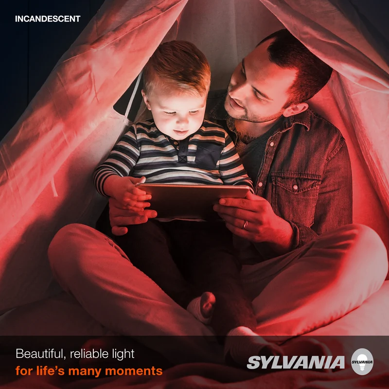 SYLVANIA Incandescent A19 Red Light Bulb, 25W, Dimmable - 1 Pk