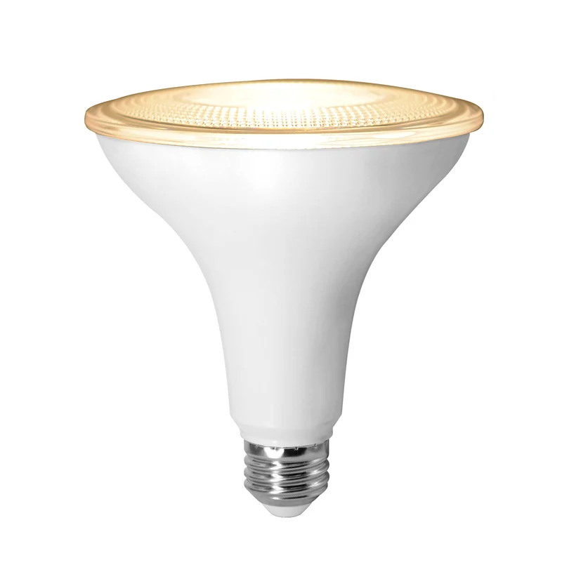 SYLVANIA Dusk to Dawn PAR38 LED Light Bulb with Auto On/Off Light Sensor, 90W = 14W, 1250 Lumens, 3000K, Bright White - 4 PK