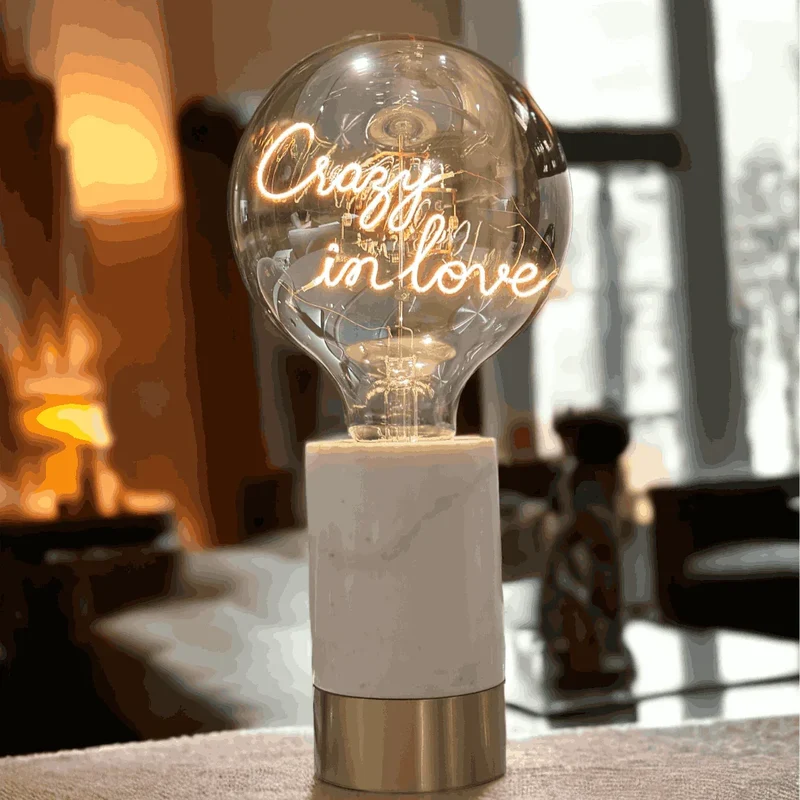 Ampoule décorative LED "Crazy in love" - Message In The Bulb