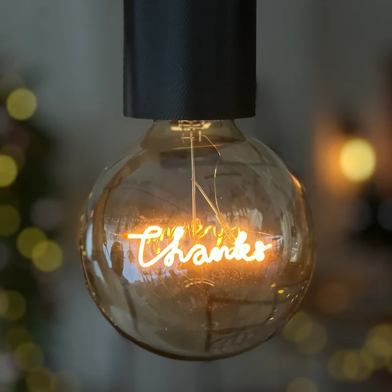 Ampoule décorative LED "Thanks" à suspendre - Message In The Bulb