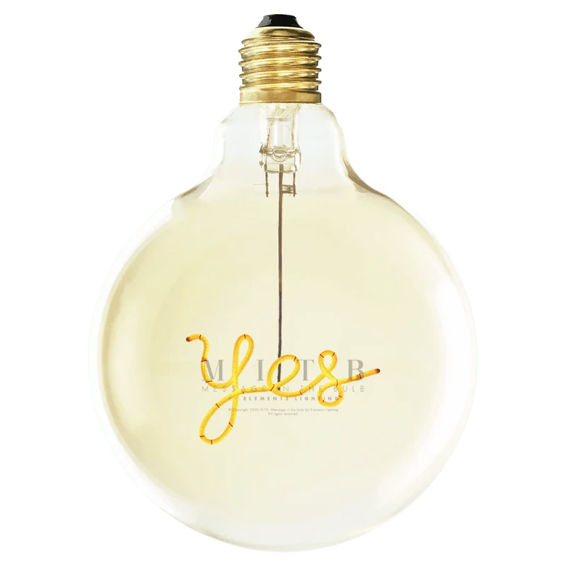 Ampoule décorative LED "Yes" à suspendre - Message In The Bulb