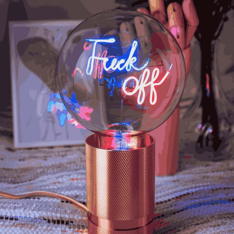 Ampoule décorative LED “Fuck Off” – Message In The Bulb