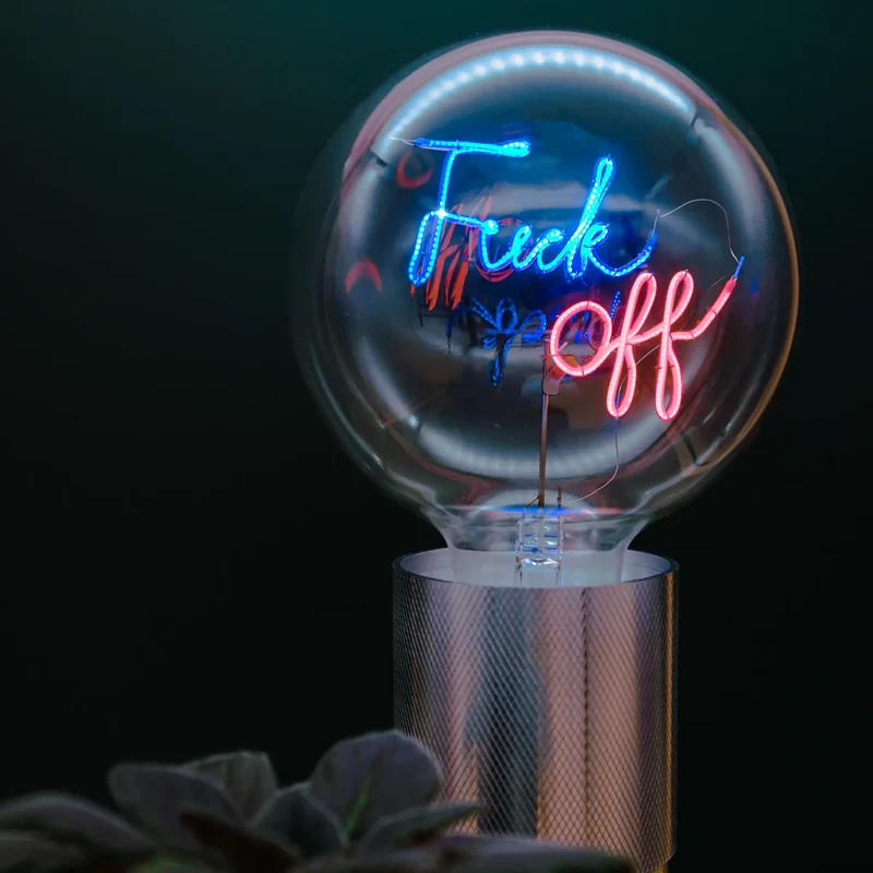 Ampoule décorative LED “Fuck Off” – Message In The Bulb