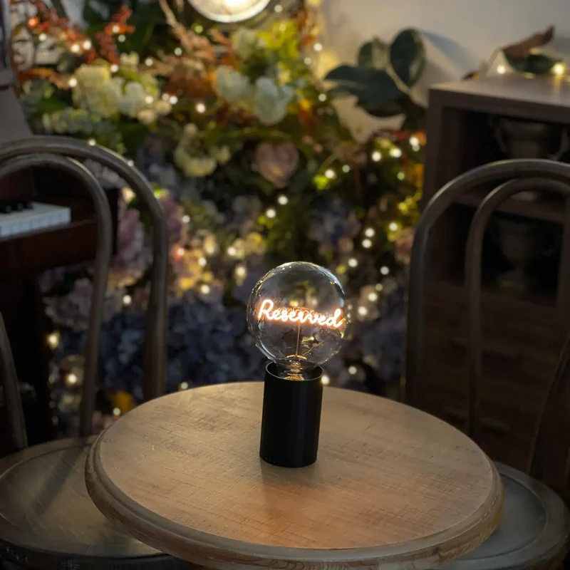 Ampoule décorative LED sans Fil "Reserved" - Message In The Bulb
