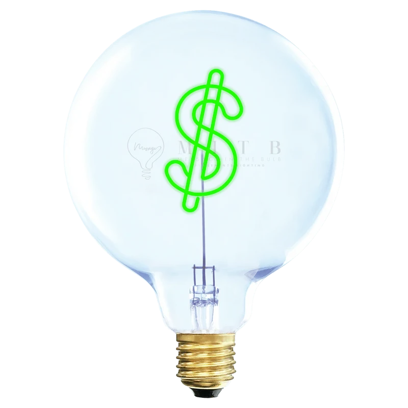 Ampoule décorative LED "Dollar" - Message In The Bulb