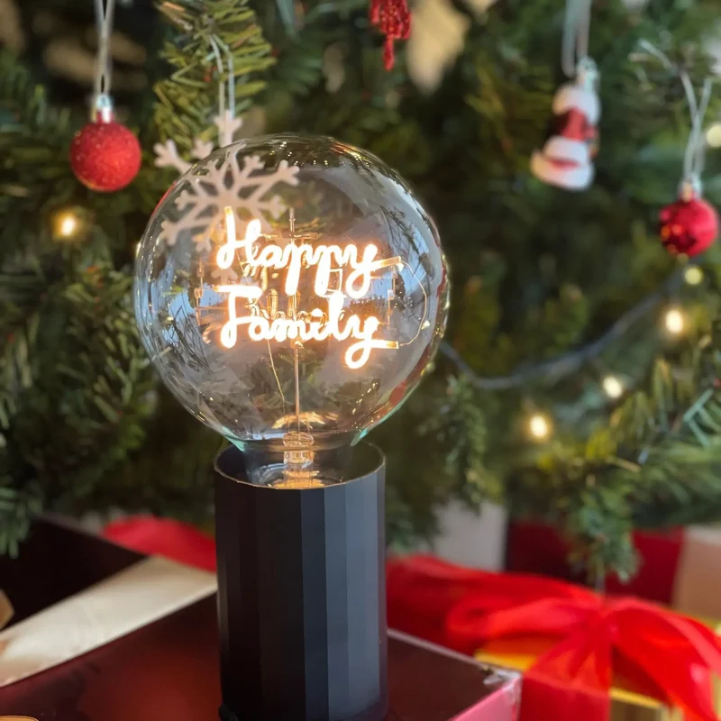 Ampoule décorative LED sans fil "Happy Family" - Message In The Bulb