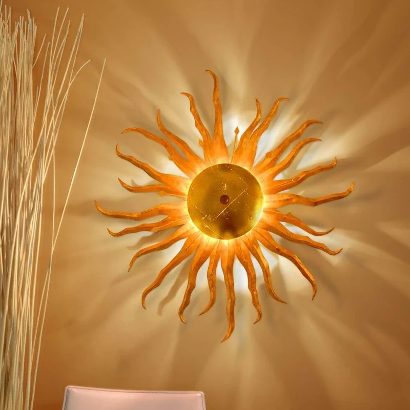 s.luce Diator XL handgeschmiedete Sonne Rost- & Goldfarben