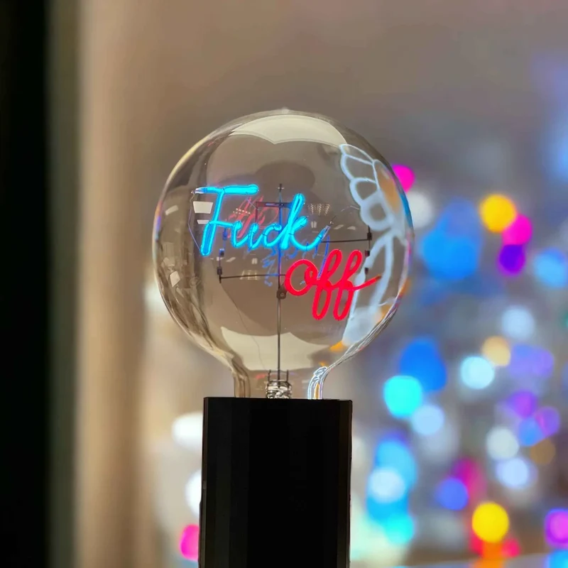 Ampoule décorative LED sans Fil "Fuck Off" - Message In The Bulb