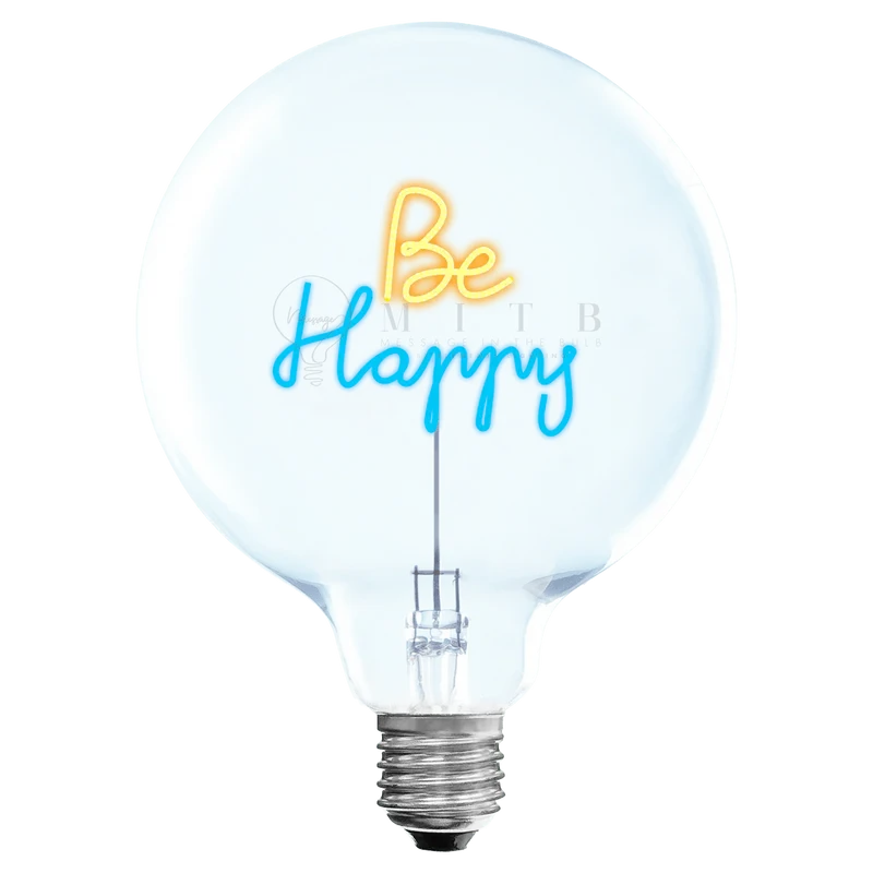 Ampoule décorative LED sans Fil "Be Happy" - Message In The Bulb
