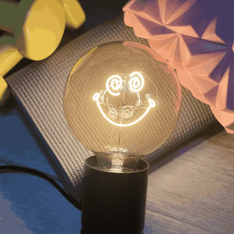Ampoule décorative LED "Smiley World - Confused" - Message In The Bulb