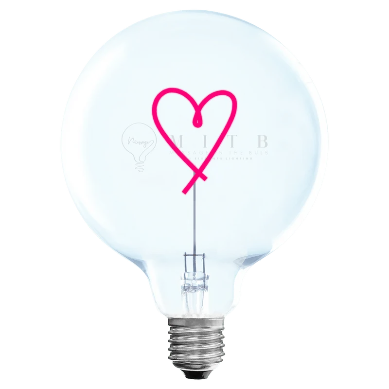 Ampoule décorative LED sans fil "Heart / Cœur" - Message In The Bulb