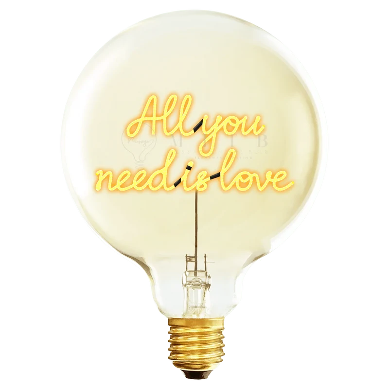 Ampoule décorative LED "All You Need is Love" - Message In The Bulb