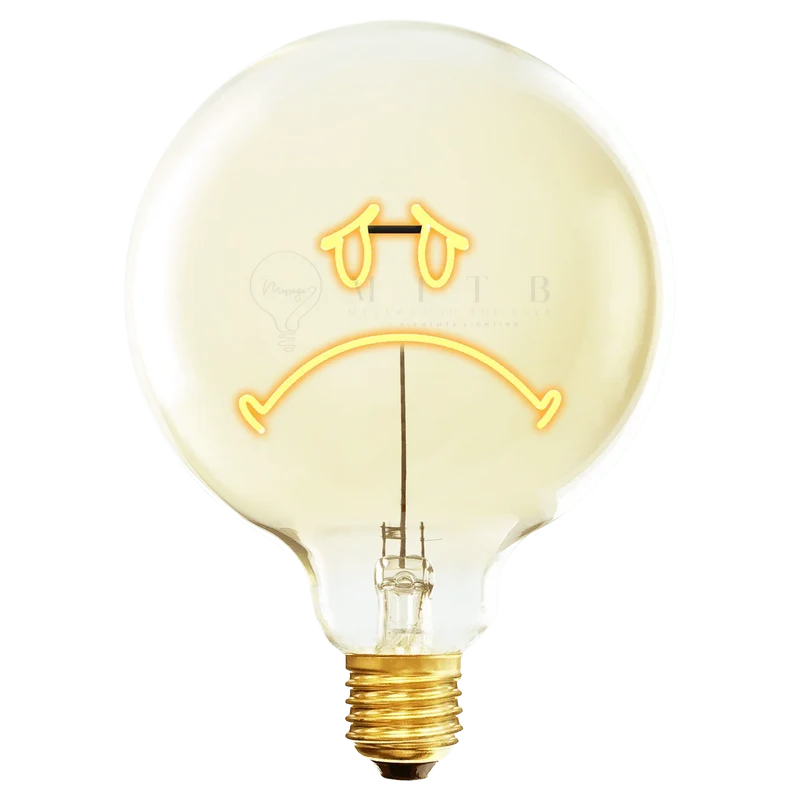 Ampoule décorative LED "Smiley World - Sorrow" - Message In The Bulb