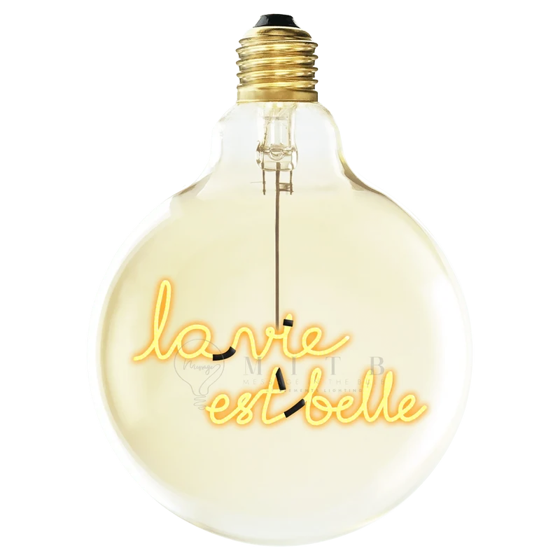 Ampoule décorative LED "La vie est Belle" - Message In The Bulb
