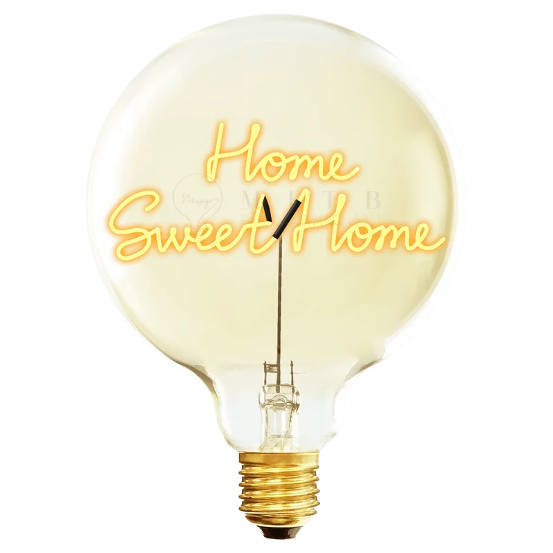 Ampoule décorative LED "Home Sweet Home" - Message In The Bulb