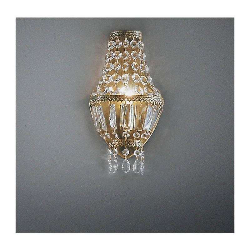 Cupola Wandleuchte grün-antik mit Gold 28cm