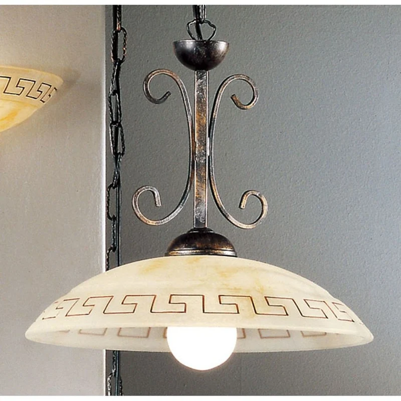Greca Pendel Schwarz-Gold-Silber Ø 40cm