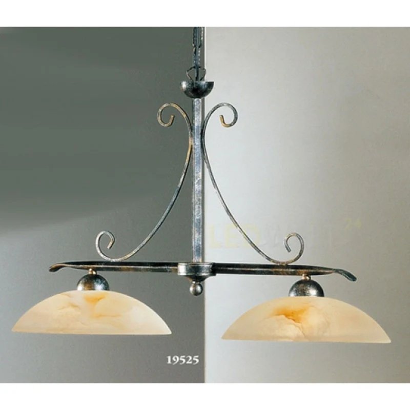 Diana Balken 2-flammig Schwarz-Gold-Silber 48cm