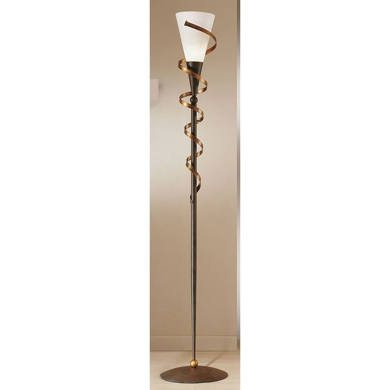 Fackel Spirale Stehleuchte rost-antik Ø 34cm