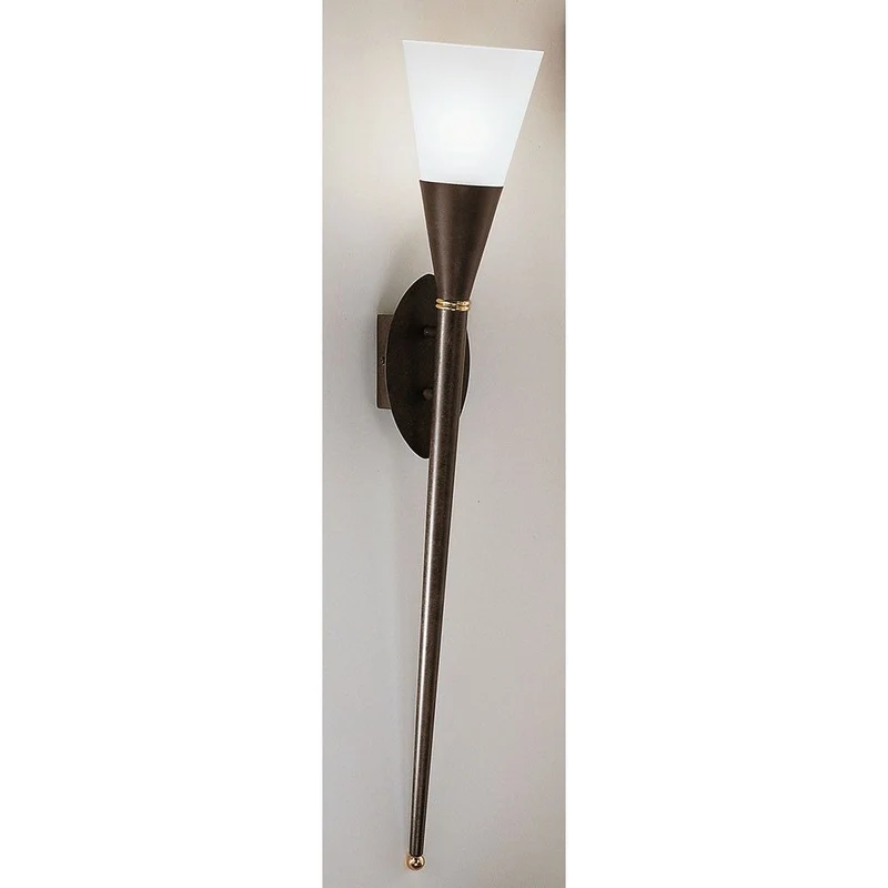 Tromba Wandleuchte rost-antik mit Messing 82cm