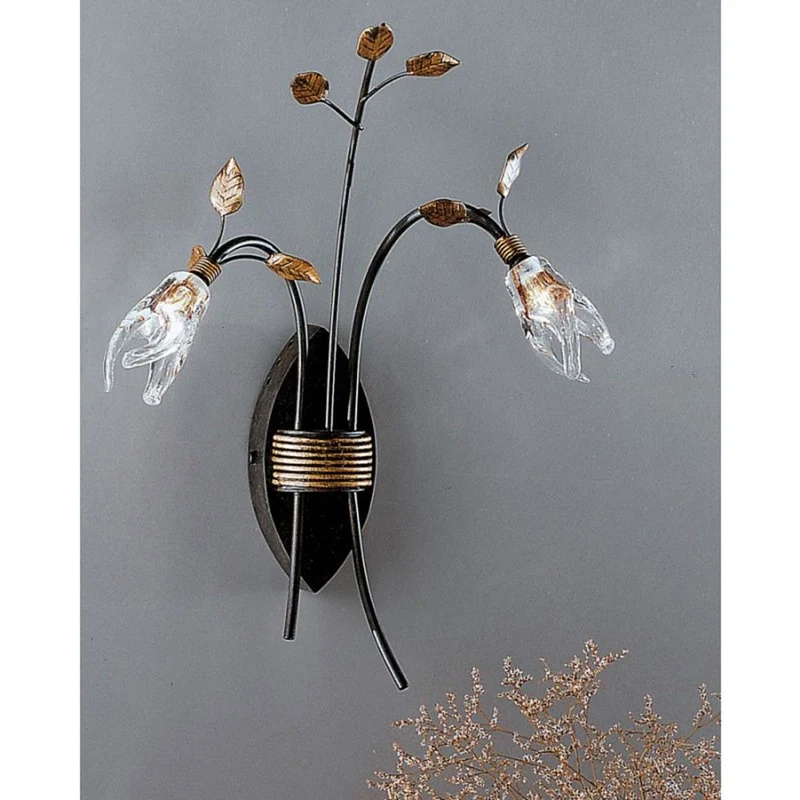 Millefoglie Wandleuchte 2-flammig Glas klar 38cm