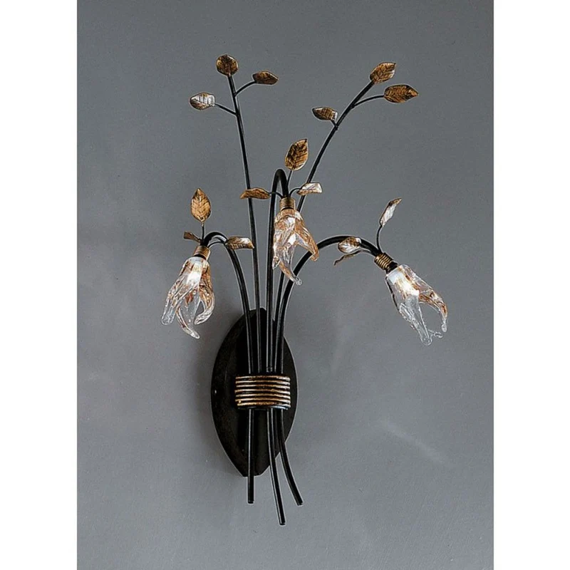 Millefoglie Wandleuchte 3-flammig Glas klar 43cm