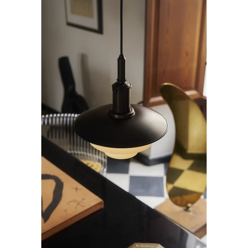 PH 3/3 - PENDEL - BRUNERET MESSING OG OPALGLAS