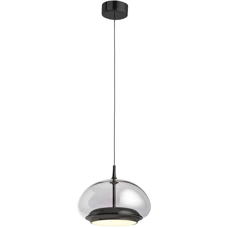 Avalon Pendel Smoked Glas Black Chrome LED