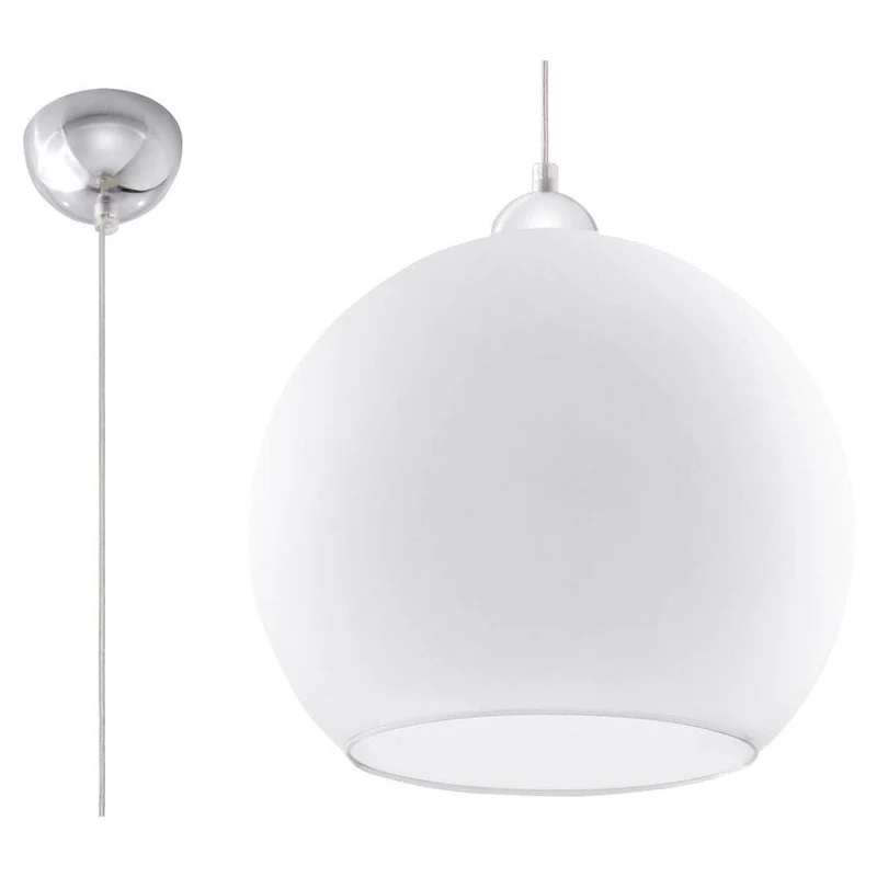 Suspension Boule Verre Blanc