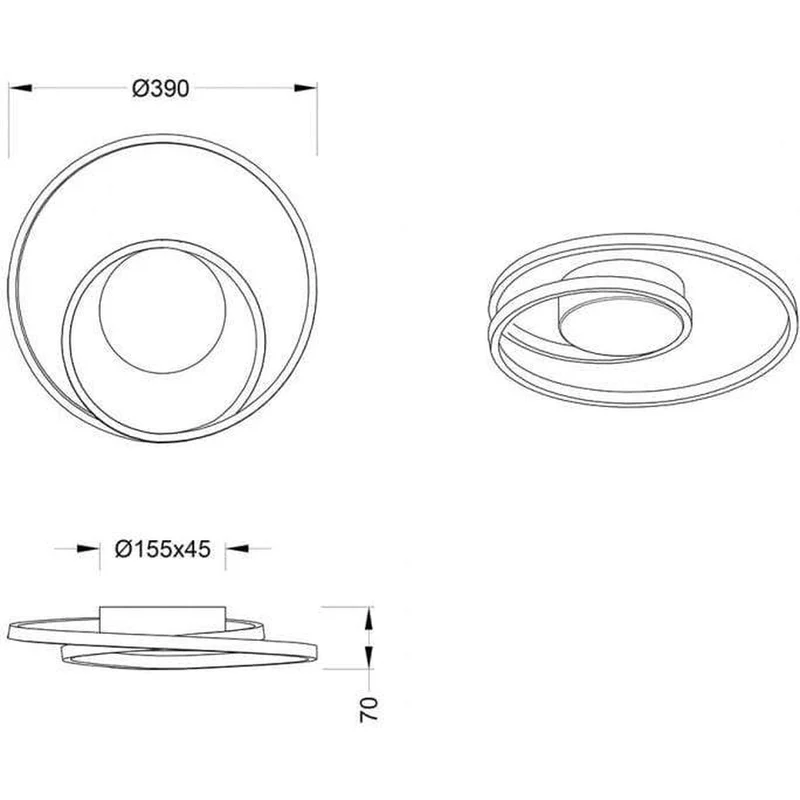 Plafonnier Spirale