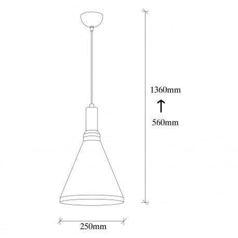 Suspension Noire Filaire