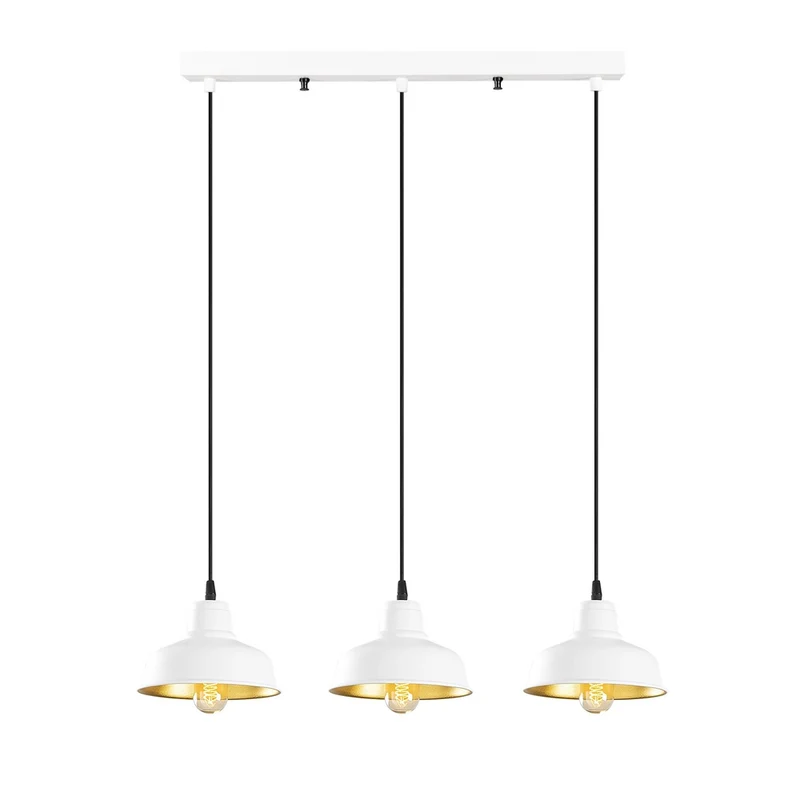 Suspension 3 Lampes Blanche