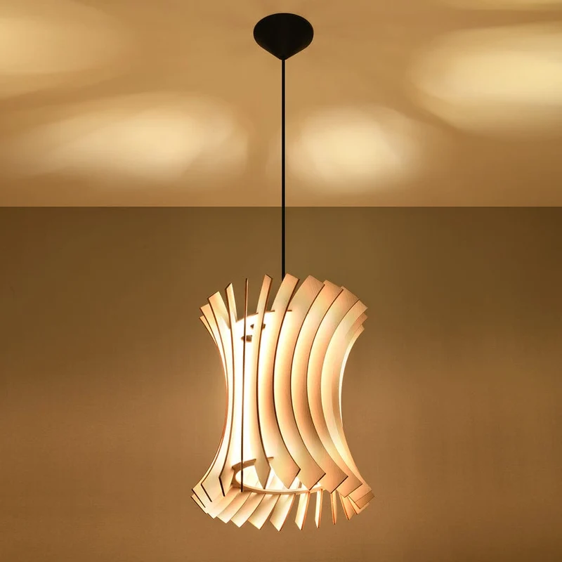 Suspension Luminaire Bois Naturel