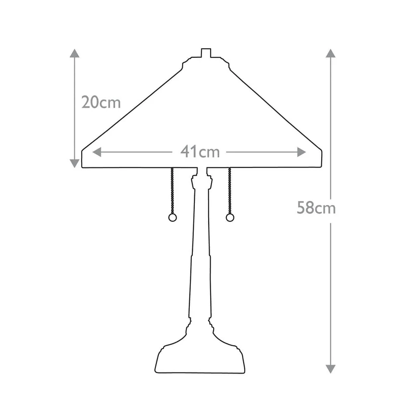 Lampe Table Rétro Verre