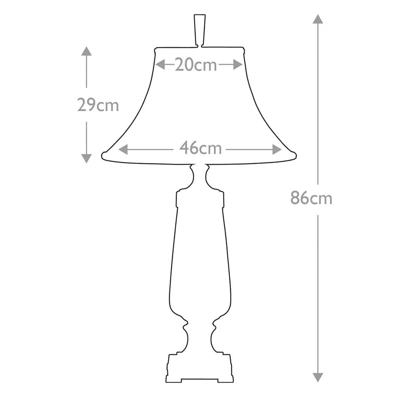 Lampe de table style palace