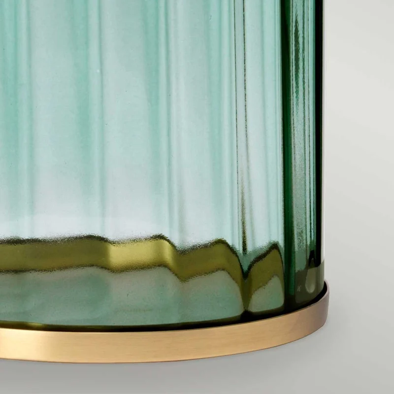 Lampe de table Reno - Vert - Laiton vieilli