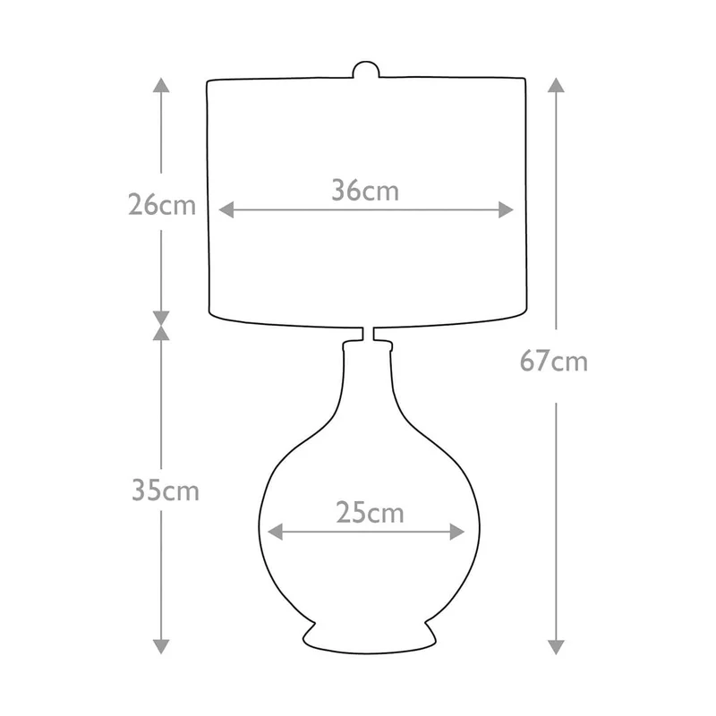 Lampe de table Orb (complétée par un abat-jour blanc) 1 lumière