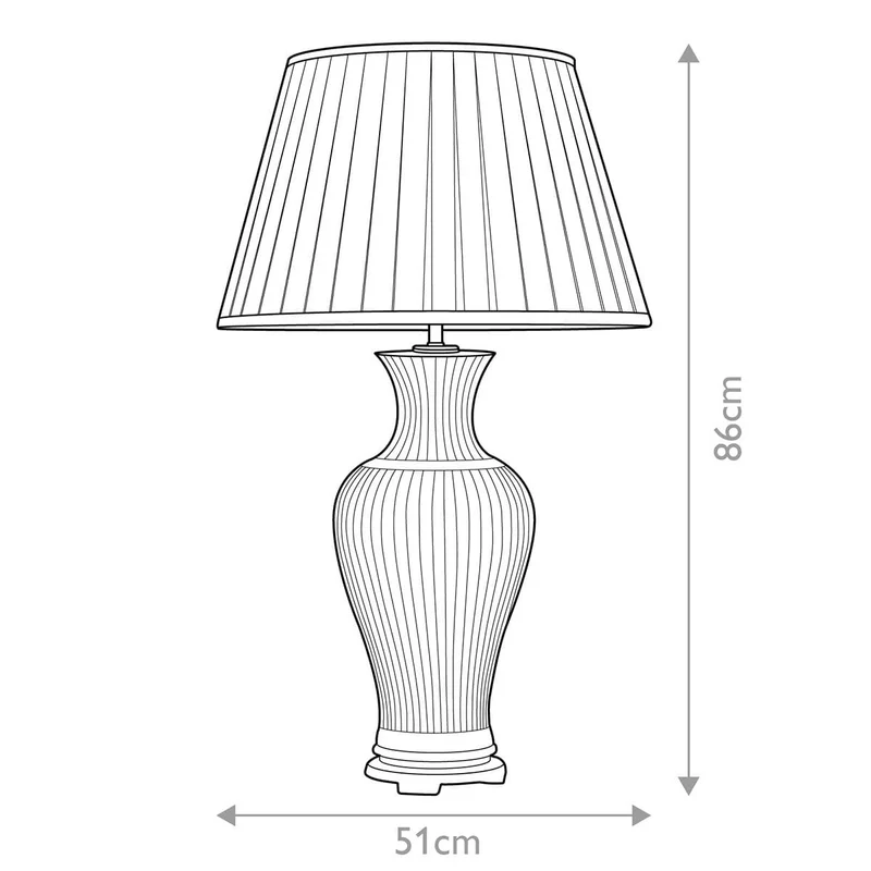 Lampe de table avec abat-jour Grand empire Dalian 1 lumière